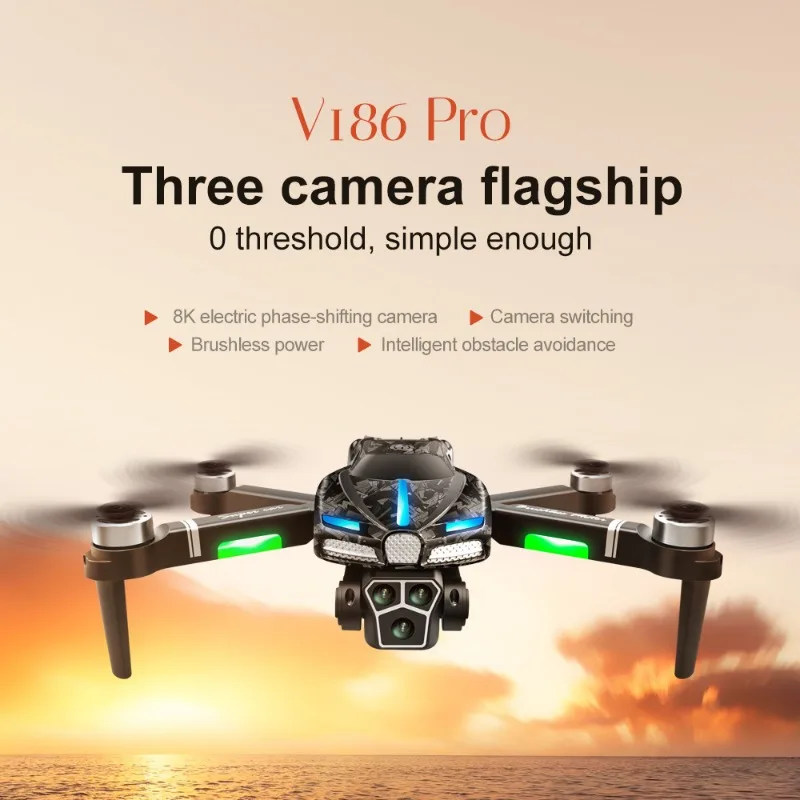 Drone Gimbal 2 Axis - Novo v186 pro drone profissional motor