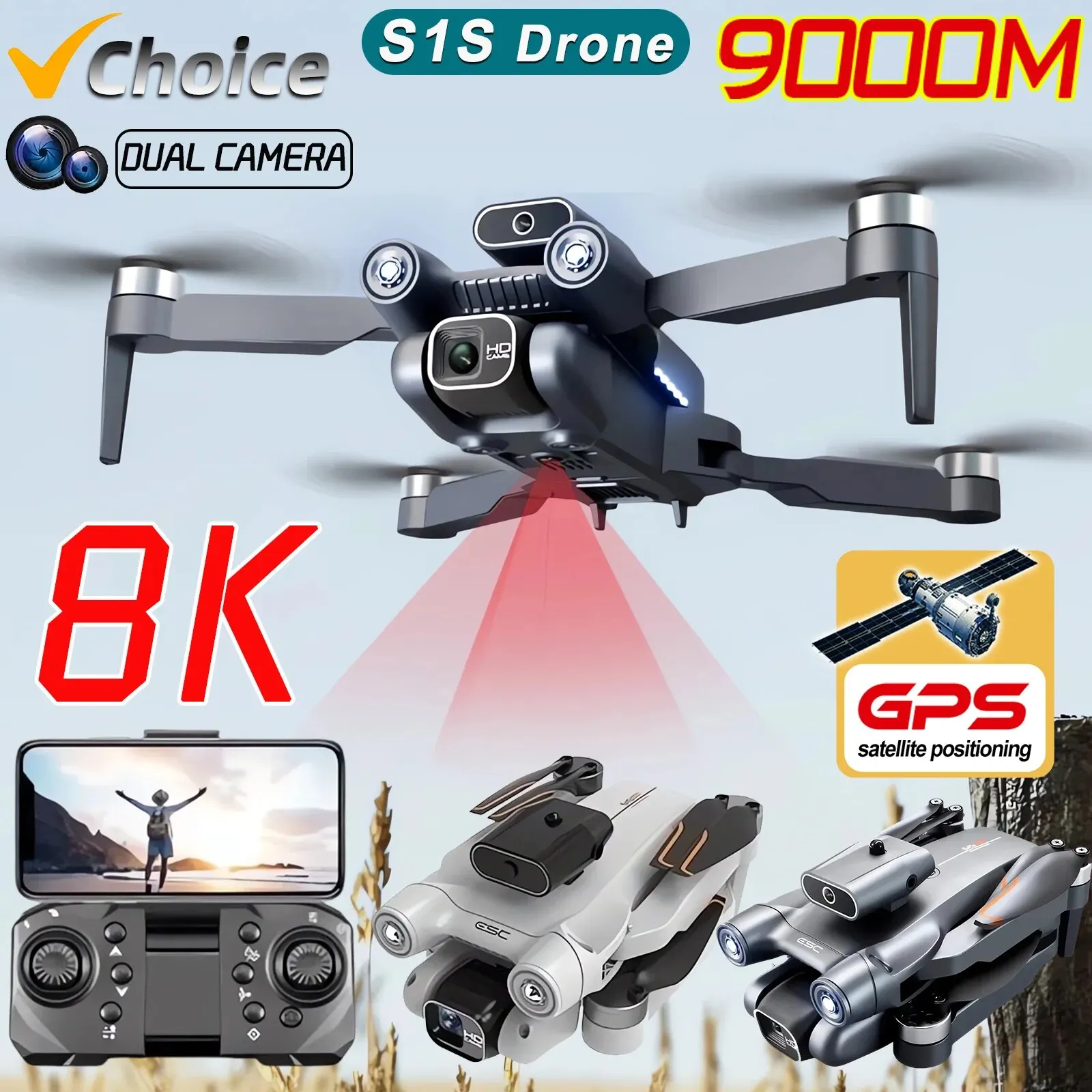 Drone Gimbal Brushless - Profissional Brushless Motor Drone, GPS Drone,