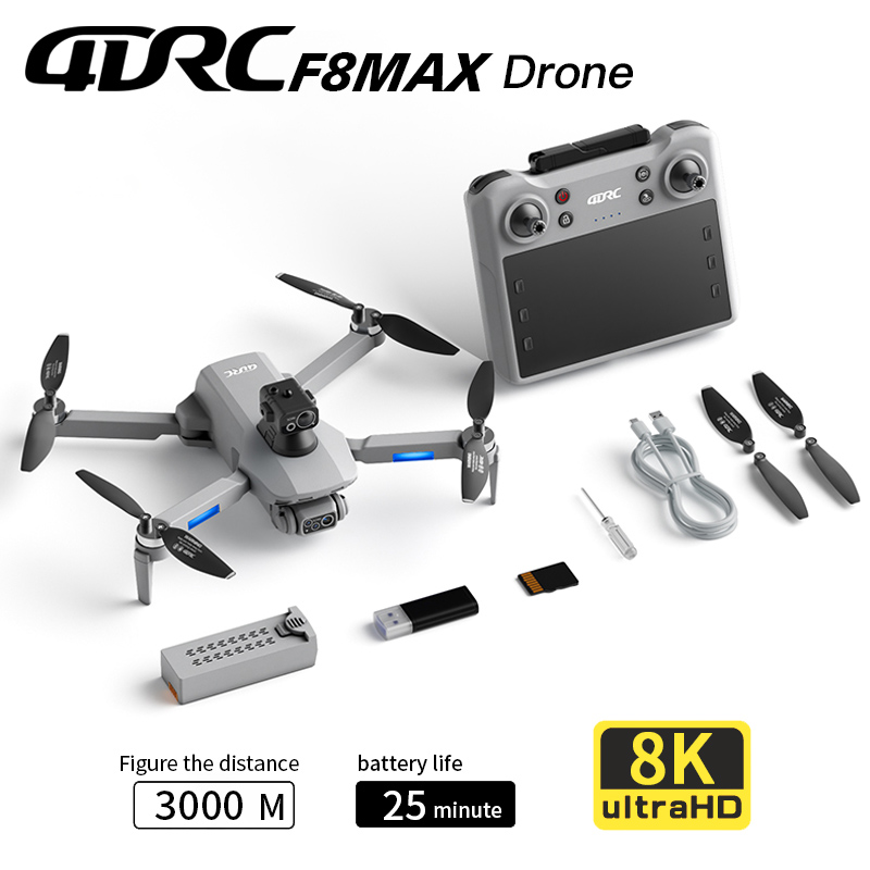 Drone Gimbal Brushless - F8 max gps drone profissional 8k