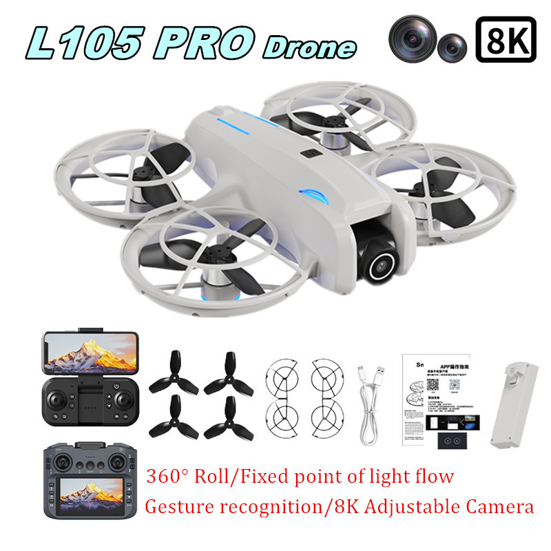 Drone Gimbal Brushless - Drone L105 PRO com Lente Dupla