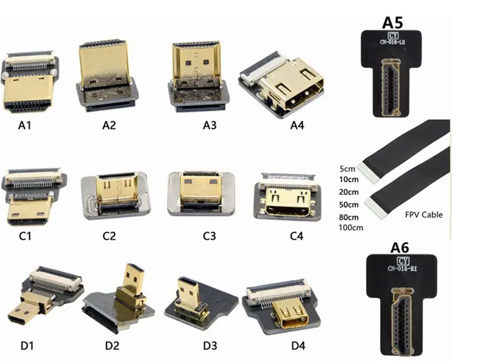 FPV Micro Mini HDMI-compat Con - Drone Gimbal Ribbon Cable avaliação e preço