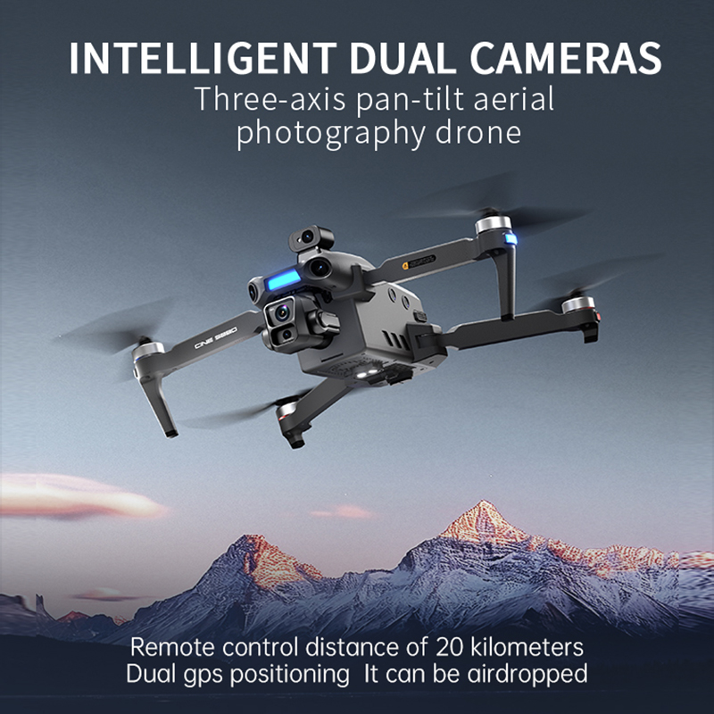 Novo Drone 8K com Câmera Dupla - Drone Gimbal Brushless avaliação e preço