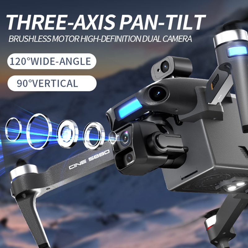 Novo Drone 8K com Câmera Dupla - Drone Gimbal Brushless avaliação e preço